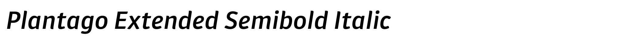 Plantago Extended Semibold Italic image